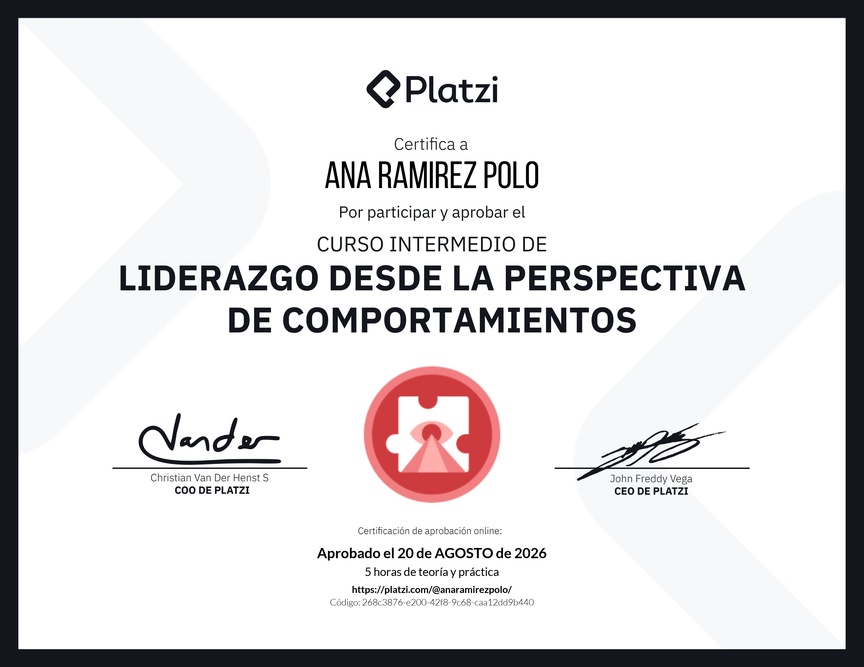 Diploma del Curso Intermedio de Liderazgo: Identifica los Tipos de Liderazgo
