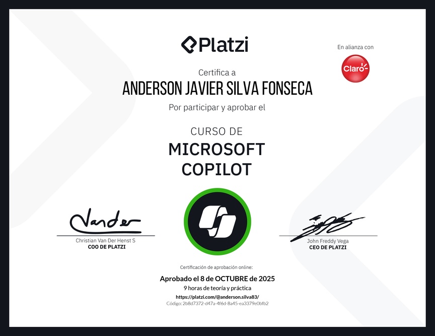 Diploma del Curso de Microsoft 365