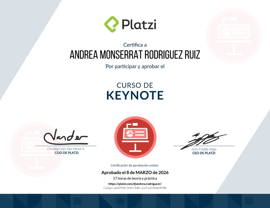 Diploma del Curso de Keynote