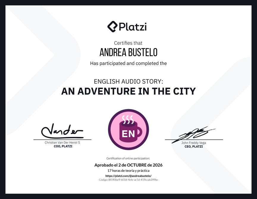 Diploma de Audio Historia en Inglés: Una Aventura en la Ciudad