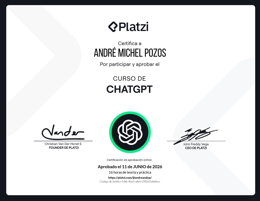 Diploma del Curso de ChatGPT