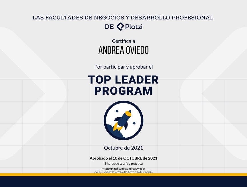 Diploma de Top Leader Program