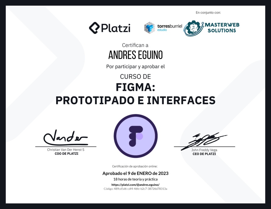 Diploma del Curso Básico de Figma - 2022
