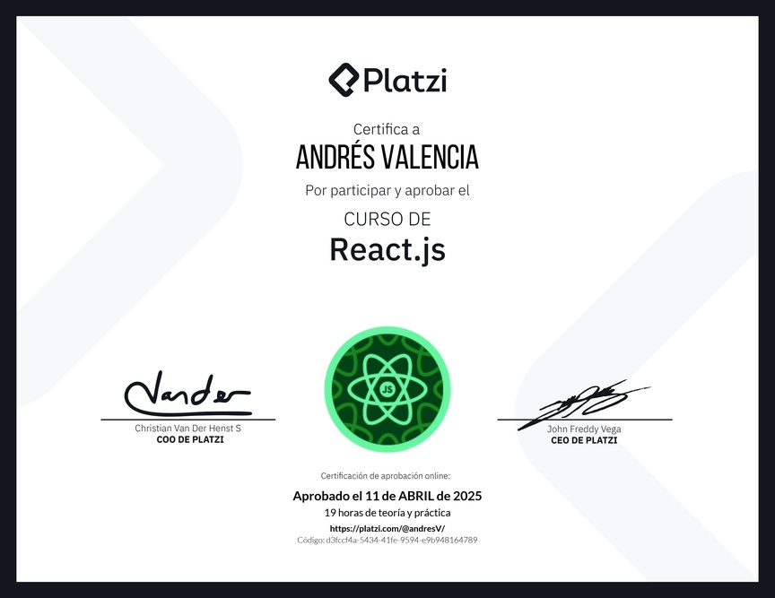 Diploma del Curso de React.js