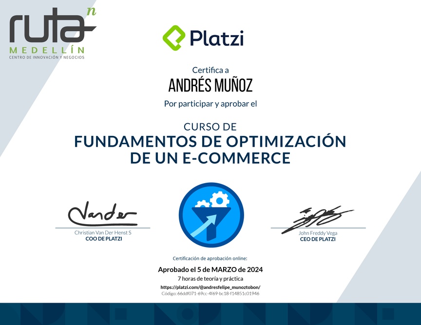 Diploma del Curso de Generación de Tráfico para E-commerce