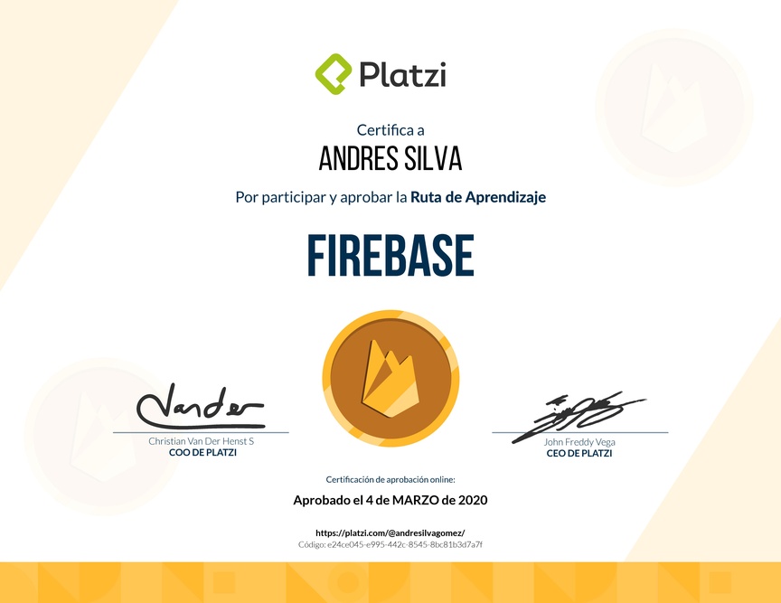 Diploma de la Ruta de Aprendizaje de Firebase