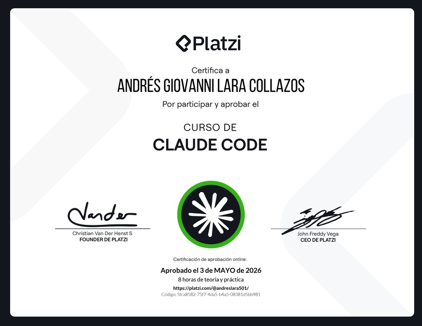 Diploma del Curso de Claude Code