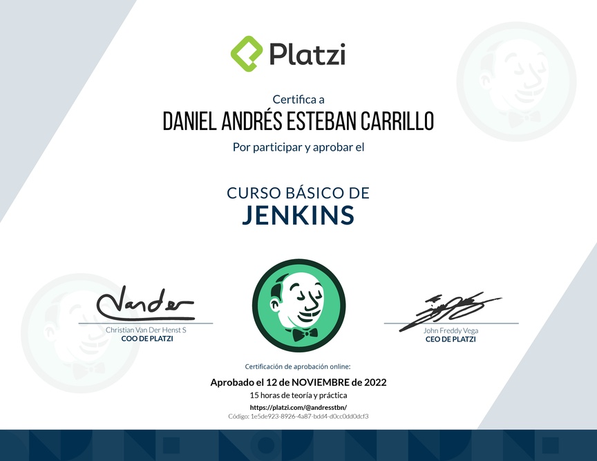 Diploma del Curso Básico de Jenkins