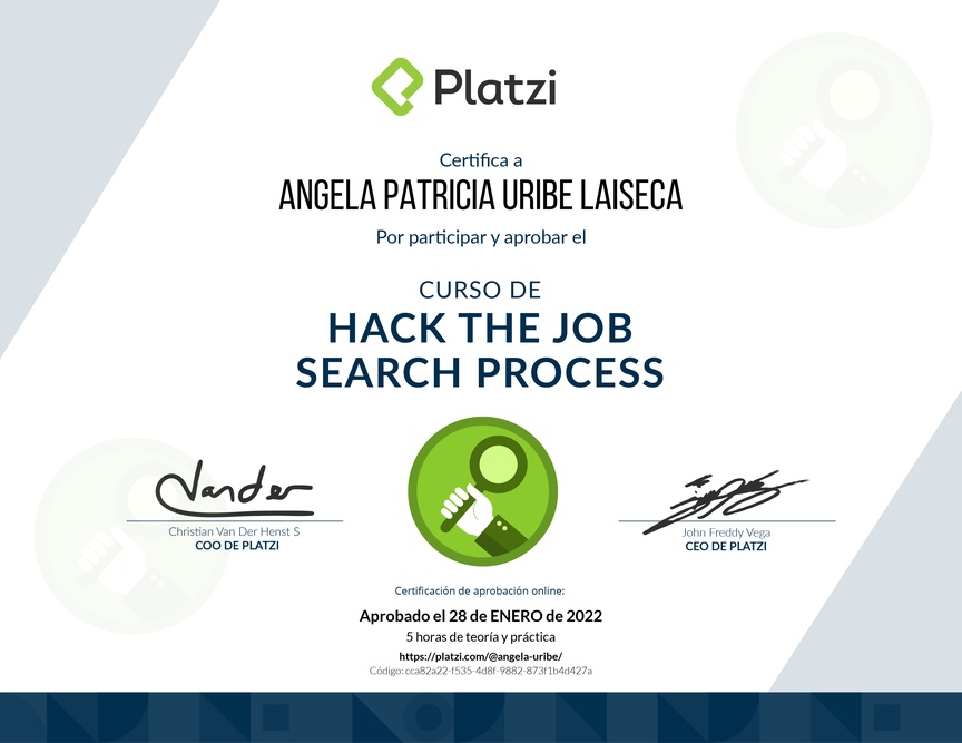 Diploma de Hack the Job Search Process