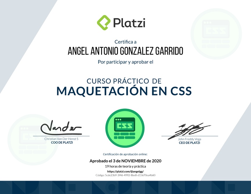 Diploma del Curso Práctico de Maquetación en CSS