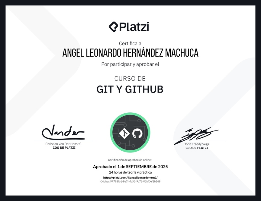 Diploma del Curso de Git y GitHub