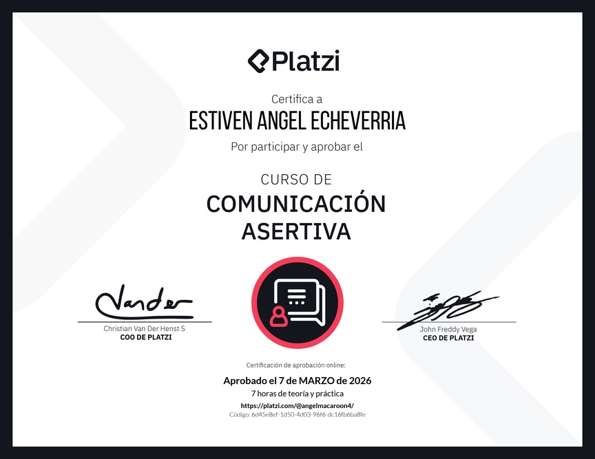 Diploma del Curso de Comunicación Asertiva