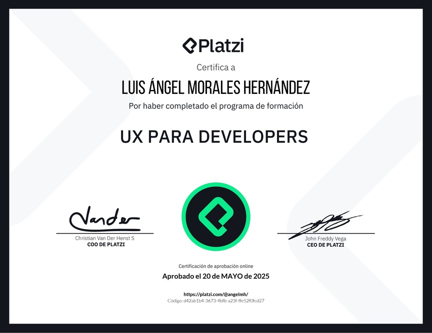 Diploma de la Ruta de Aprendizaje de UX para Developers