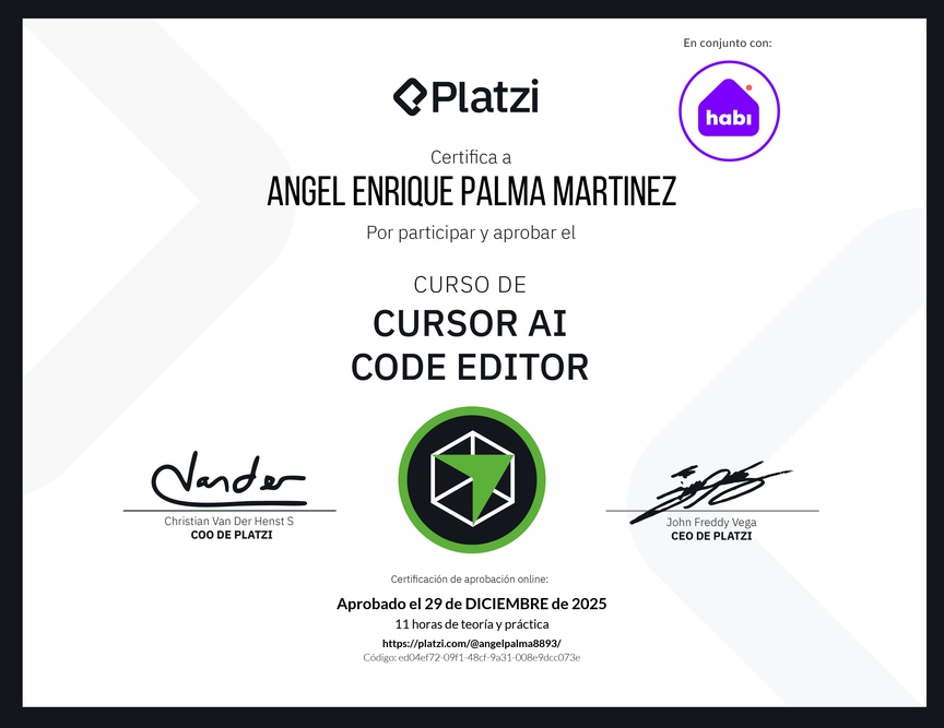 Diploma del Curso de Cursor AI Code Editor