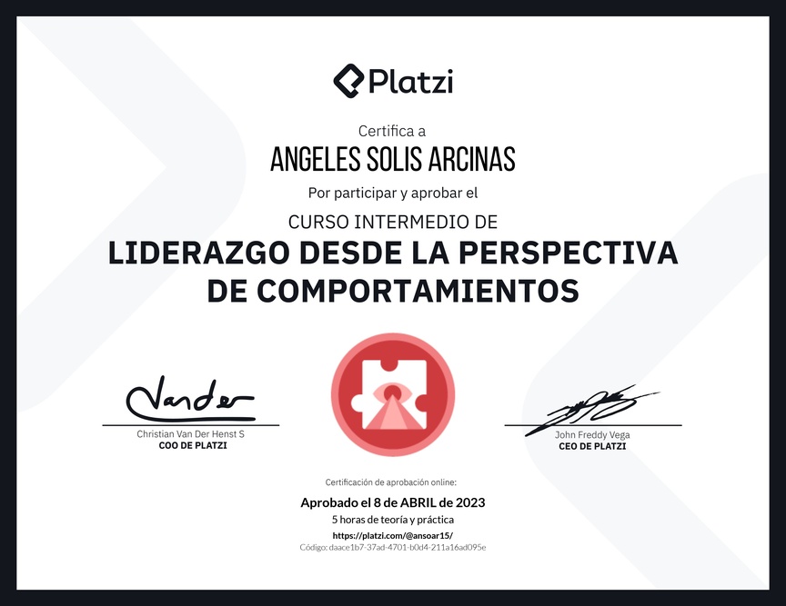 Diploma del Curso Intermedio de Liderazgo: Identifica los Tipos de Liderazgo