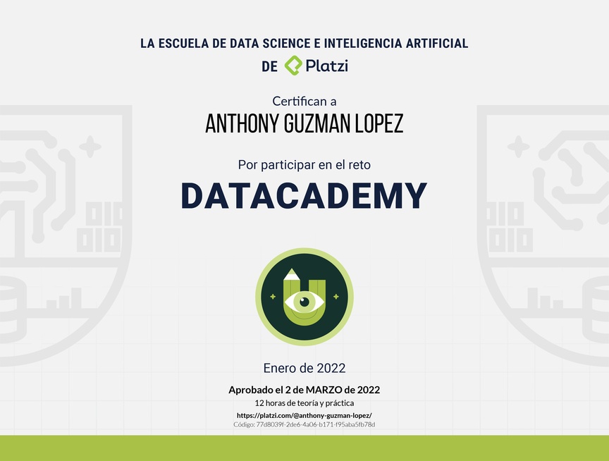 Diploma de Datacademy