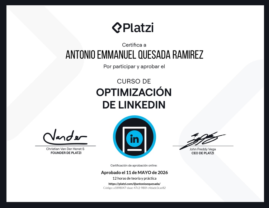 Diploma del Curso de Optimización de LinkedIn