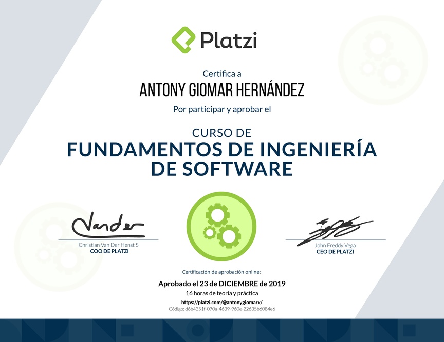 Diploma de Fundamentos de Ingeniería de Software