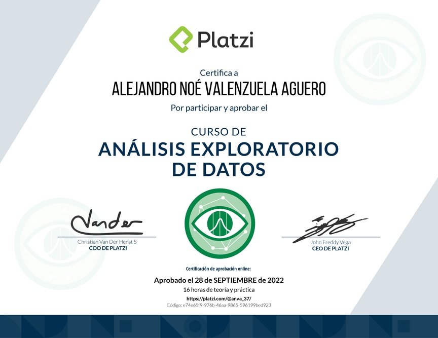 Diploma del Curso de EDA