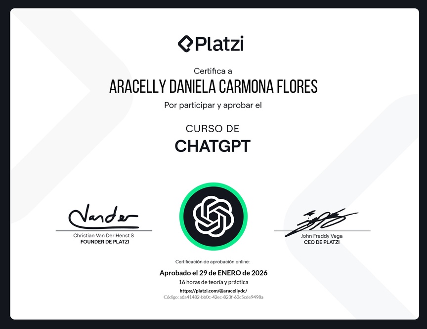 Diploma del Curso de ChatGPT
