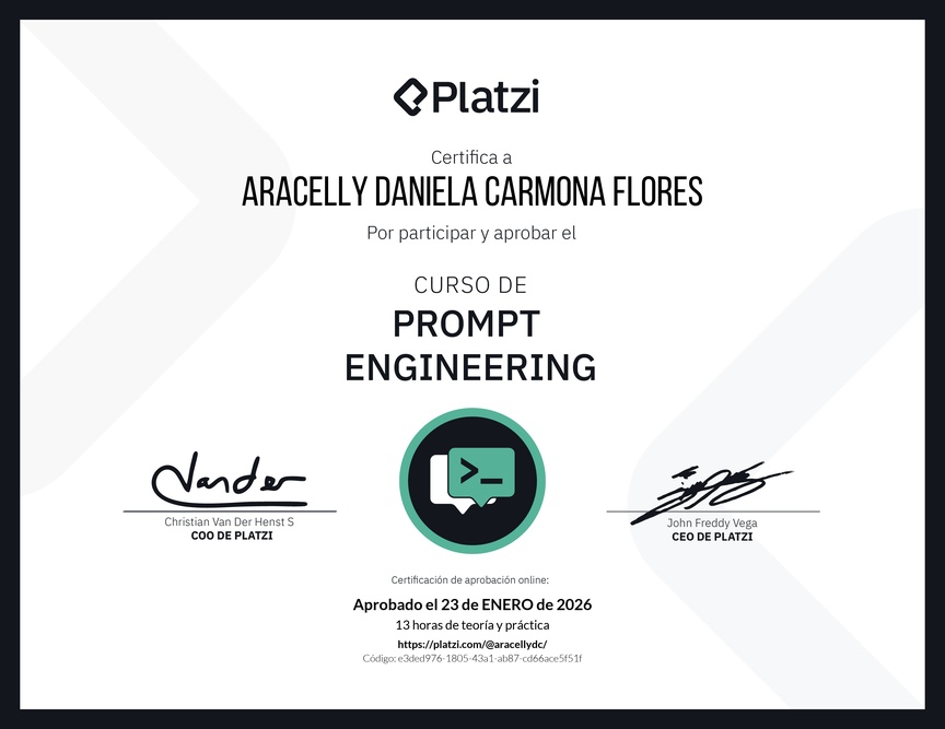 Diploma del Curso de Prompt Engineering