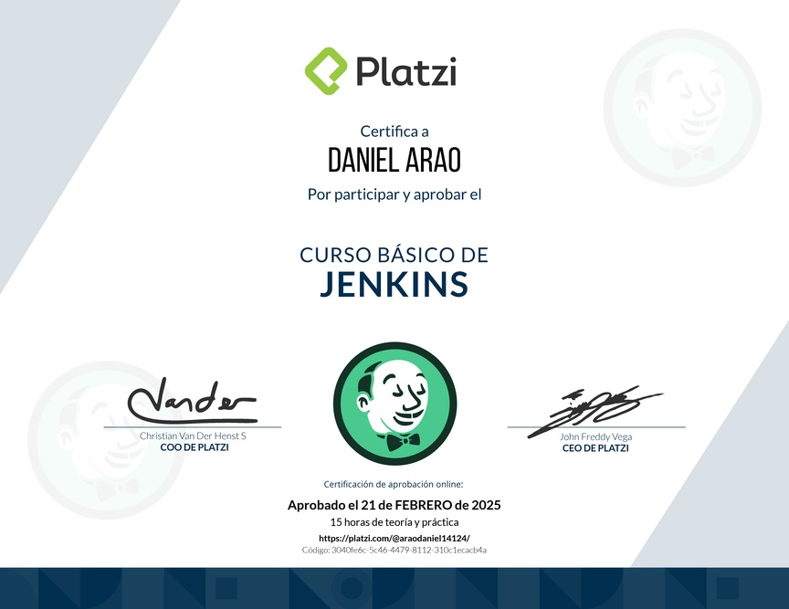 Diploma del Curso Básico de Jenkins