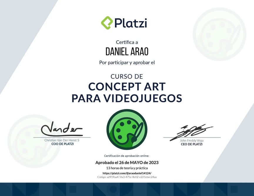 Diploma del Curso de Arte para Videojuegos: Concept Art