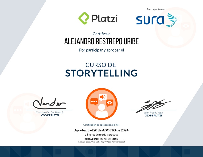 Diploma del Curso de Storytelling