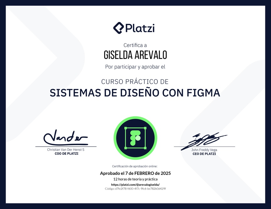 Diploma del Curso Práctico de Sistemas de Diseño con Figma