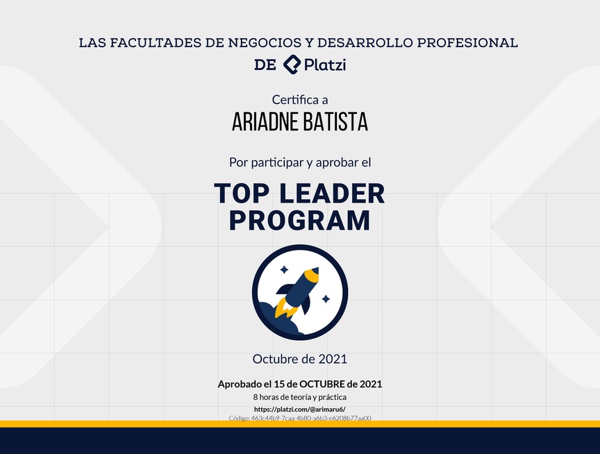 Diploma de Top Leader Program