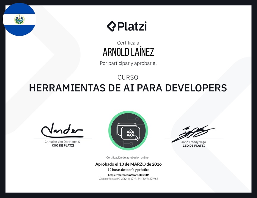 Diploma del Curso de Herramientas de AI para Devs