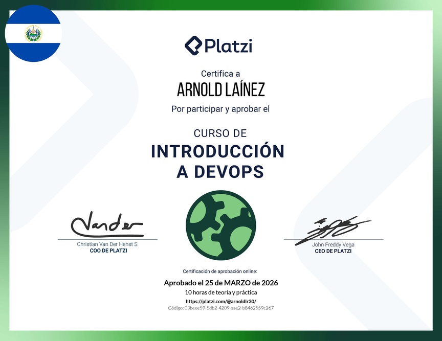 Diploma del Curso de Introducción a DevOps