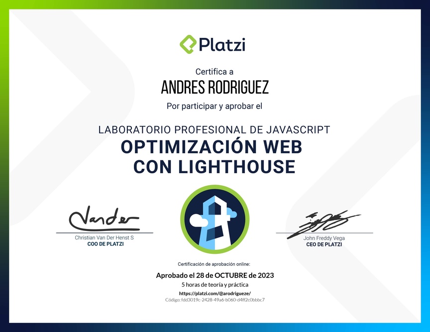 Diploma de Laboratorio de JavaScript: Optimización Web con Lighthouse