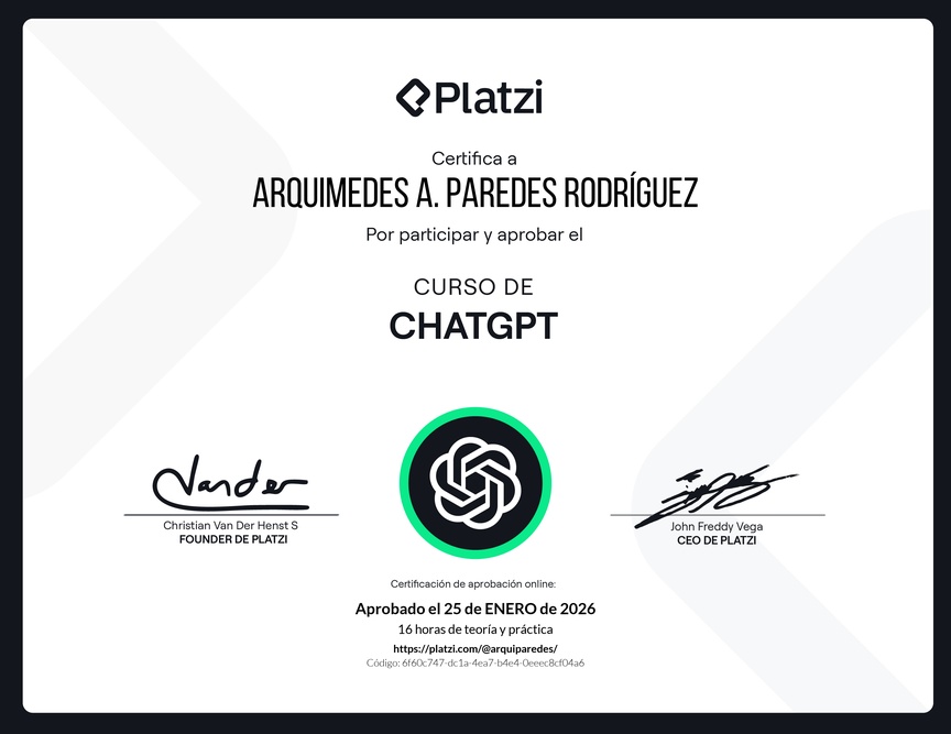 Diploma del Curso de ChatGPT