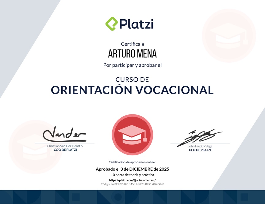 Diploma del Curso de Orientación Vocacional