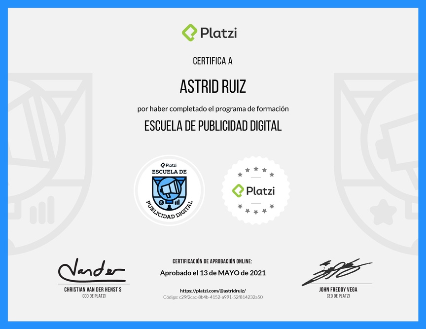 Diploma de la Ruta de Aprendizaje de Publicidad Digital