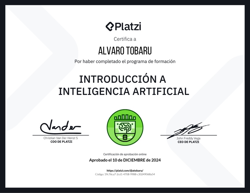 Diploma de la Ruta de Aprendizaje de Introducción a AI