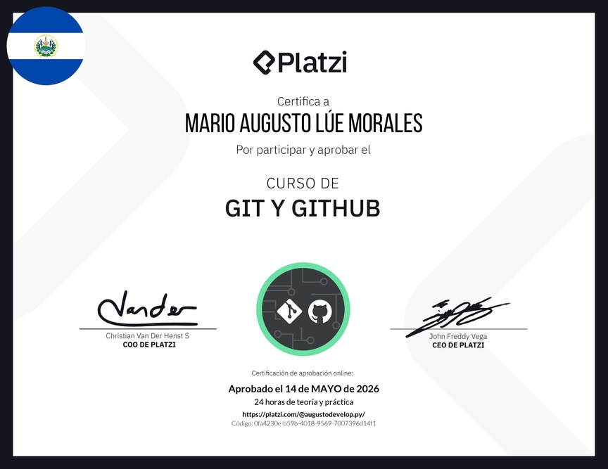 Diploma del Curso de Git y GitHub