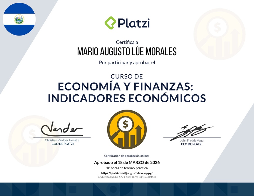 Diploma del Curso de Indicadores Económicos