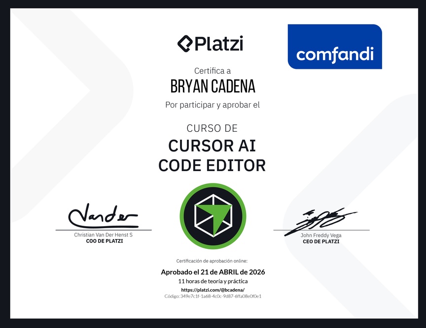 Diploma del Curso de Cursor AI Code Editor