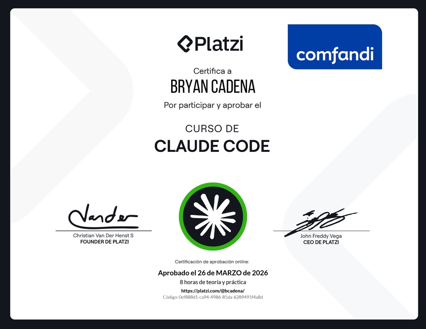 Diploma del Curso de Claude Code