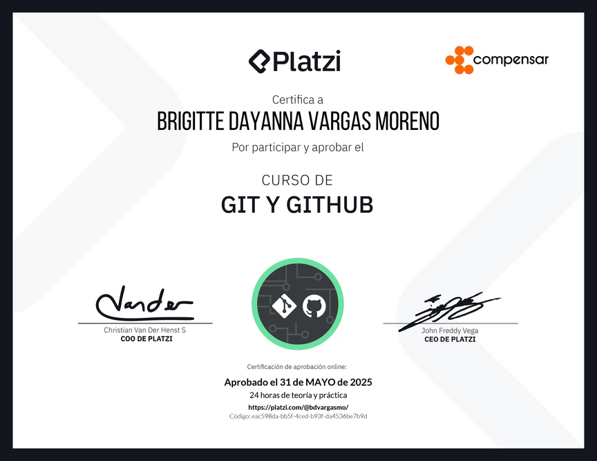 Diploma del Curso de Git y GitHub
