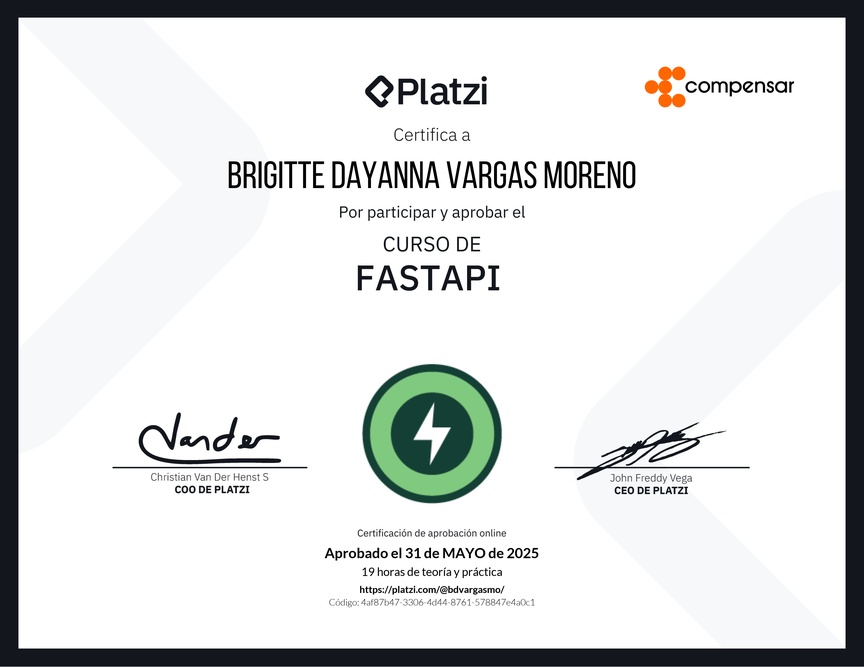 Diploma del Curso de FastAPI