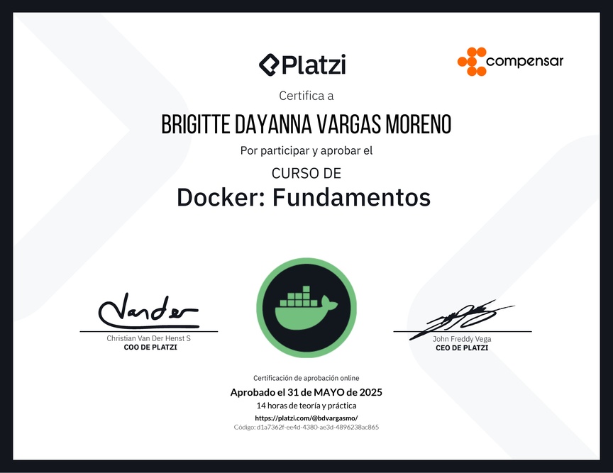 Diploma del Curso de Docker: Fundamentos