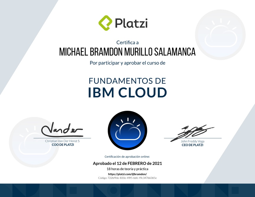 Diploma de Fundamentos de IBM Cloud