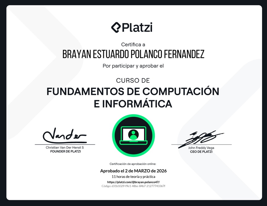Diploma del Curso de Fundamentos de Computación e Informática (old)