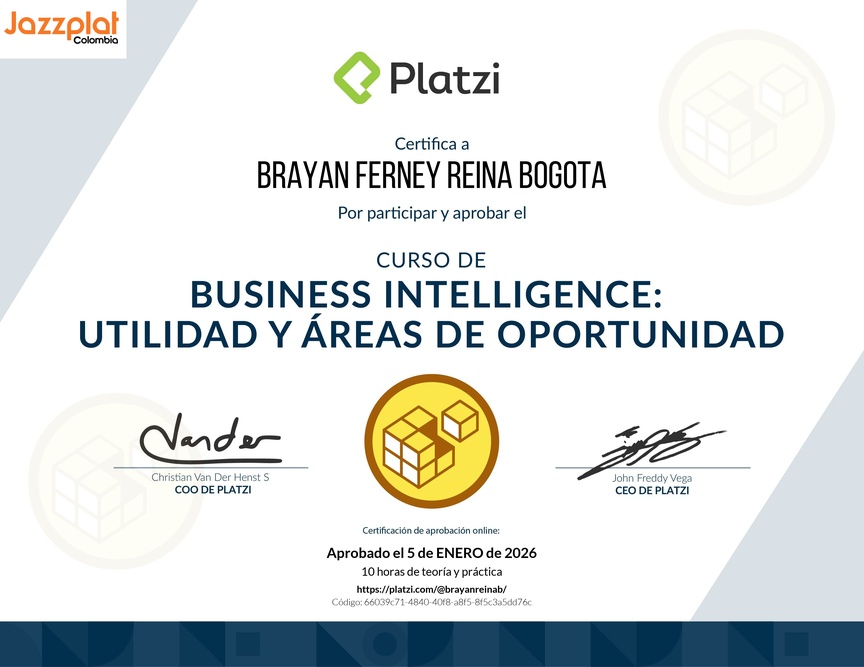 Diploma del Curso de Business Intelligence: Utilidad y Áreas de Oportunidad