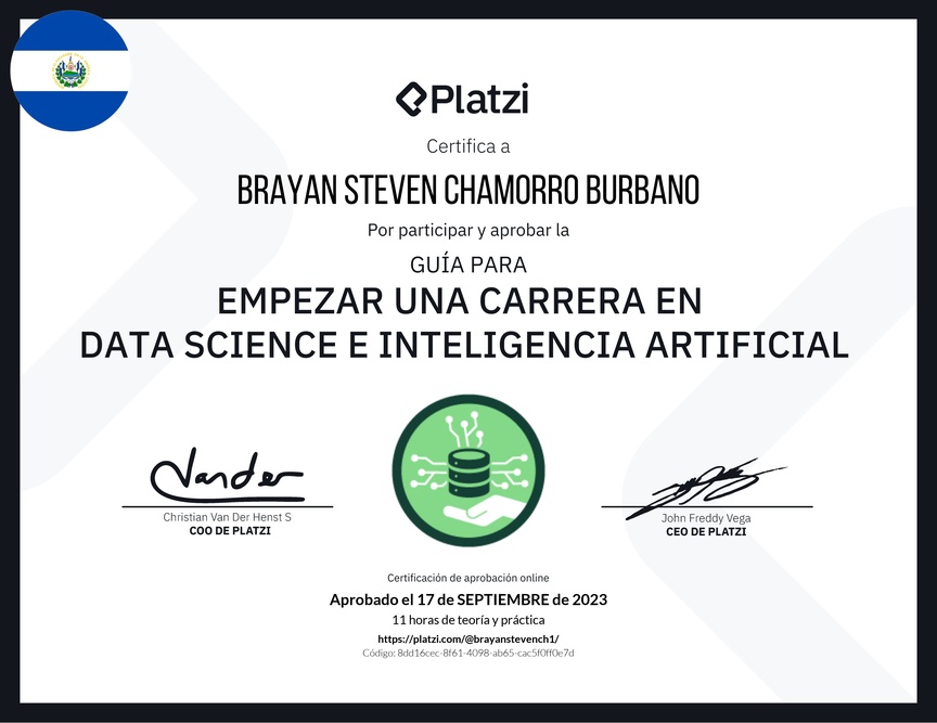 Diploma de Guía para Empezar una Carrera en Data Science e Inteligencia Artificial