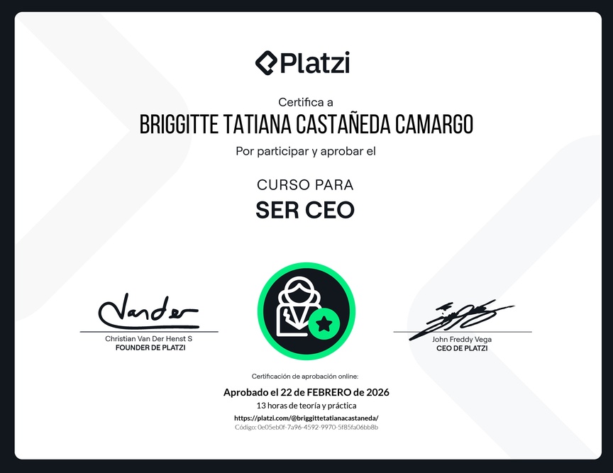 Diploma del Curso para ser CEO 2025