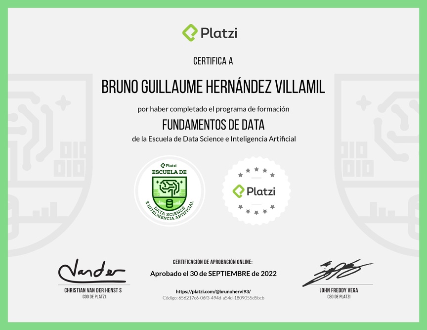 Diploma de la Ruta de Aprendizaje de Fundamentos de Data e Inteligencia Artificial